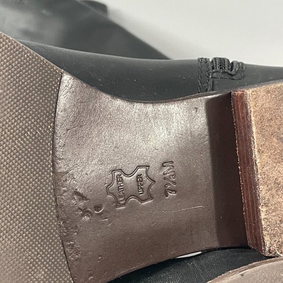 Tory Burch Bristol Riding Boots, Black Leather, Size 7.5 M - Picture 12 of 16